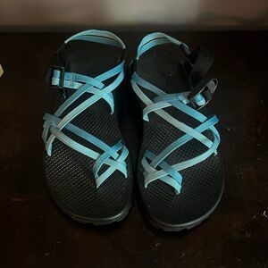 Chacos blue double strap sandal size 10